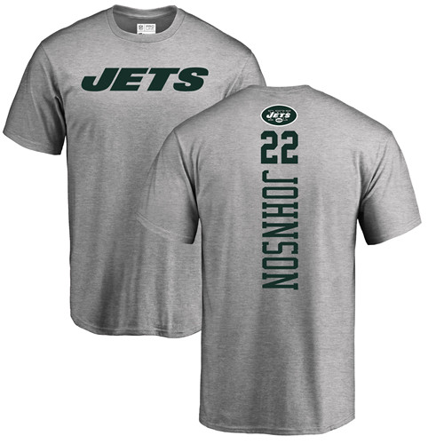 New York Jets Men Ash Trumaine Johnson Backer NFL Football #22 T Shirt